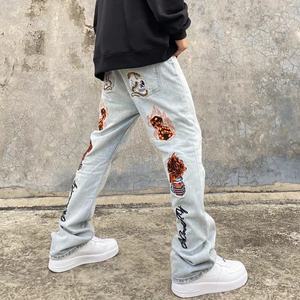 Hot Sale <b>Jeans</b> High Quality Embroidered for <b>Elastic</b> Self Cultivation Hip Hop Men Street <b>Jeans</b> - Product Image 4