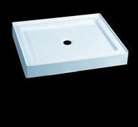 Base de receveur de douche en acrylique blanc conçu sur mesure, carré moderne, autoportant pour salle de bain et salle de douche