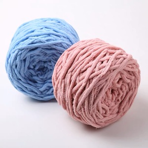 Fil Chenille Épais Volumineux 100 % Polyester 100 g/Pelote, Épaisseur 0,8 cm, pour Crochet et Tricot Manuel - Product Image 5