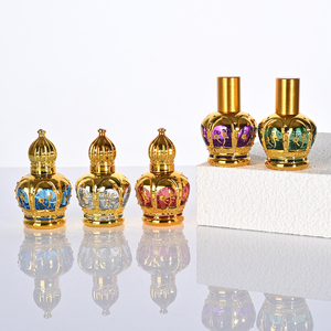 Flacon vaporisateur en verre ancien de 6 ml, forme couronne fantaisie personnalisable, pour huile de <span class=keywords><strong>parfum</strong></span> <span class=keywords><strong>Oud</strong></span> de luxe arabe, avec boîte - Product Image 5
