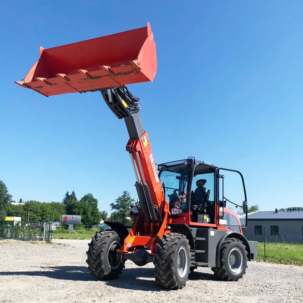 Everun ER2500F 2.5Ton macchine edili compatto articolato terreno anteriore idraulico telescopico mini pala gommata