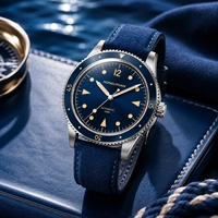 Montre automatique vintage OEM Skin Diver, mouvement 9015, verre saphir double bombé, 100 m, montre mécanique personnalisée, 39 mm