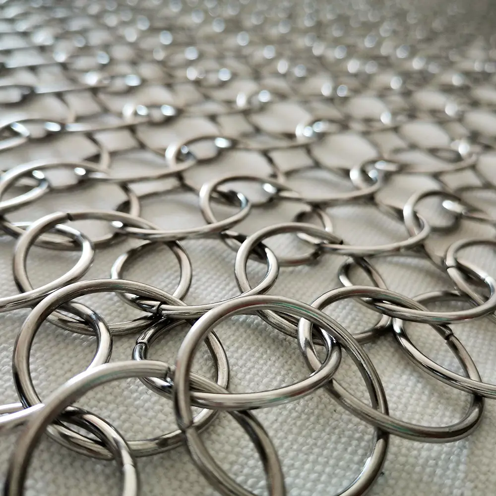 MSD alta calidad Acero inoxidable Chainmail anillo cortinas Metal decorativo malla Metal anillo cortina
