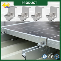 Système de montage solaire en acier au carbone avec profilés en aluminium Unistrut, pince intermédiaire et pince d'extrémité pour panneaux solaires