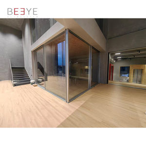 Système de portes coulissantes électriques en aluminium avec cadre en verre trempé certifié NAFS AS2047, portes coulissantes cachées pour patio - Product Image 6