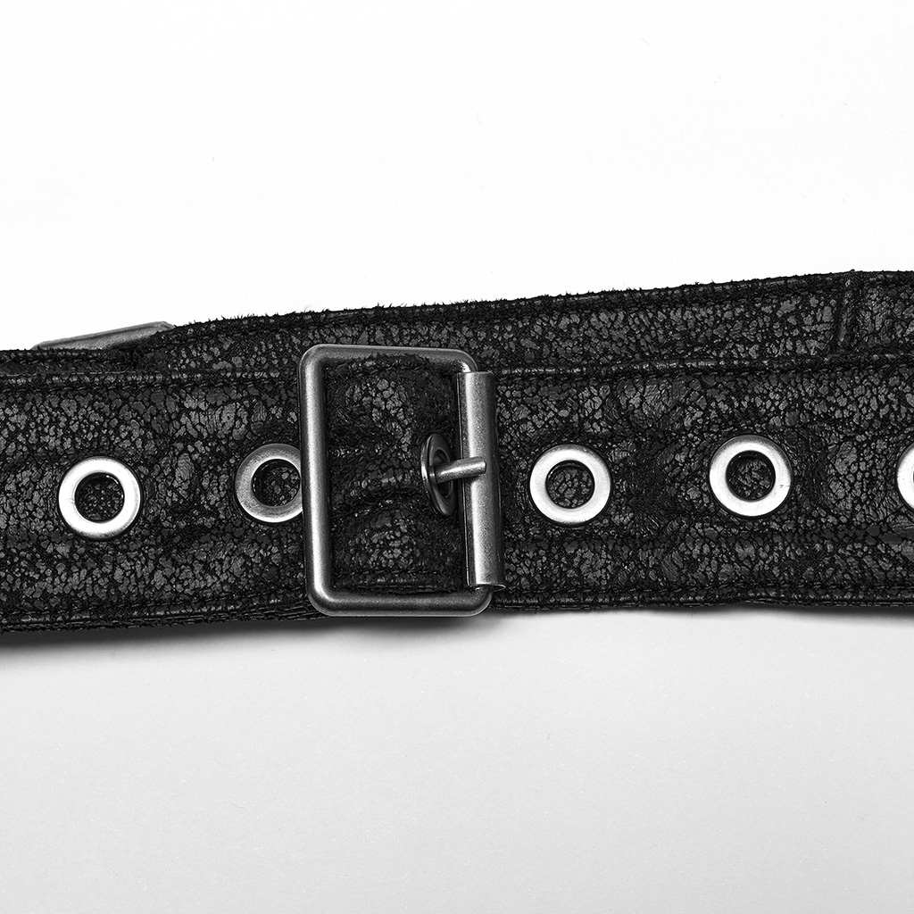 Punk Rave WS-553BDM Man Fashion Accessory Faux Leather Goth man shoulder armor black harness