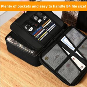Sac de rangement ignifuge, sac de sécurité pour documents avec serrure, boîte pour cartes familiales, argent, documents, sac organisateur de documents imperméable - Product Image 5