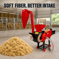Nouvelle Hacheuse à ensilage 3-en-1 en acier inoxydable, capacité 3 tonnes/heure, pour tiges de maïs, pailles de riz, pailles de blé, herbe