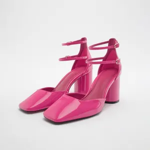 Zapatos de diseño exquisito personalizados para mujer, Sandalias de tacón alto de lujo, a la moda, de tacón alto