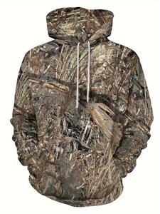 Sudadera con Capucha de Forro Polar para Hombre, Diseño de Camuflaje Térmico 3D para Caza, Logotipo Bordado, Talla Grande para Otoño - Product Image 4