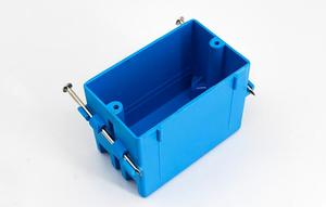 Caja de interruptor de pared de plástico duradera de 1 módulo, 16A 120V IP20, regulable, unipolar, estilo moderno, fácil instalación, diseño minimalista, azul - Product Image 4