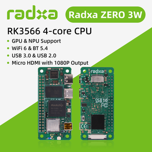 ZERO 3W RK3566 คอมพิวเตอร์บอร์ดเดี่ยวขนาดเล็กแบบ Quad Core พร้อม GPU NPU รองรับความละเอียด 1080P HDMI WiFi6 BT5.4  คอมพิวเตอร์บอร์ดเดี่ยวแบบฝังตัว Radxa - Product Image 2