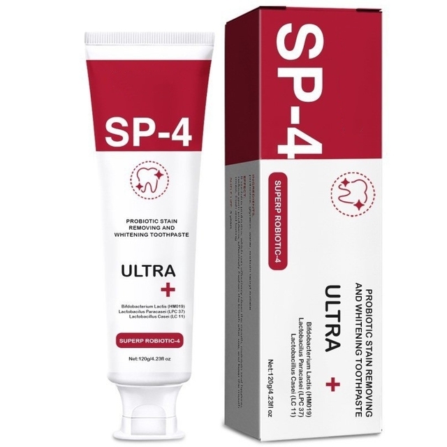 Factory Wholesale Bulk 120g SP-4 Probiotic Ultra Whitening Toothpaste Sensitive Teeth Protection Fresh Breath 3-Year Shelf Life