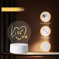 Cadre photo en acrylique double face lumineux à LED, design moderne et écologique, avec tableau effaçable à sec et couleurs multiples, vente en gros