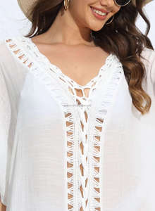 Vente en gros d'usine de vêtements de plage Jinru Tangas d'été couvertures de bikini à manches courtes maillots de bain grande taille pour femmes - Product Image 2