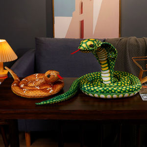 Juguete de peluche de serpiente emulado personalizado al por mayor, juguete de animal salvaje con piel de escama, relleno de algodón PP, etiqueta de estilo y tamaño personalizado - Product Image 2