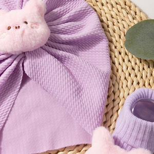 ใหม่ชุดเด็กทารกลายการ์ตูนน่ารักถุงเท้าหมวกเด็กแบบสองชิ้น - Product Image 4