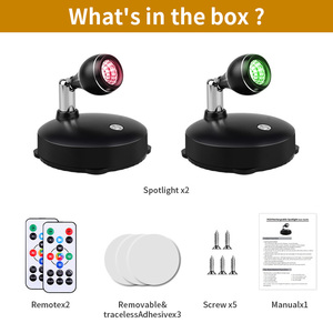 Đa chức năng <span class=keywords><strong>LED</strong></span> <span class=keywords><strong>mini</strong></span> không dây Spotlight Battery Powered RGB ánh sáng tại chỗ với điều khiển từ xa cho hiển thị quần hình ảnh chiếu sáng - Product Image 5