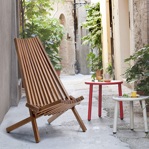 Silla Plegable de Madera para Exteriores, Muebles de Patio, Silla Reclinable de Diseño en Madera de Teca Natural - Product Image 1