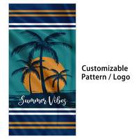 Serviette de plage surdimensionnée 31,5*63 pouces en microfibre à séchage rapide, sans sable, écologique, super absorbante, couverture de piscine imprimée