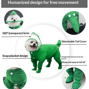 Impermeable de cuerpo completo de 4 patas con zapatos para perros y gatos, de una pieza para exteriores, para Teddy, Bichón, <span class=keywords><strong>Bulldog</strong></span> Francés, impermeable para mascotas. - Product Image 3