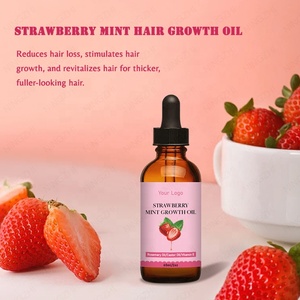 Aceite para el Crecimiento del Cabello de Fresa y Menta, Aceite Esencial Natural para Cabello Fino, Seco y Dañado, Calmante para el Cuero Cabelludo, Cuidado Hidratante - Product Image 4