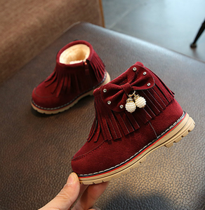 Bottes pour enfants, chaussures pour filles et garçons, bottes en cuir PU pour bébés, chaussures tendance pour tout-petits, bottes d'hiver chaudes pour la neige - Product Image 6