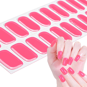 Adesivi per unghie in Gel lucidante a tinta unita Patch strisce Semi curate senza lampada UV acquista <span class=keywords><strong>Online</strong></span> - Product Image 5