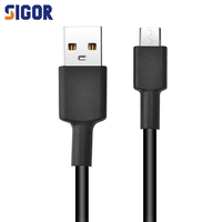 Harga grosir kabel Data mikro USB kabel khusus TPE 2.4A kabel pengisian cepat SIGOR