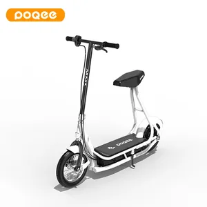 Patinete eléctrico de 12 pulgadas y 250W para niños, scooter de alta velocidad con asiento y pedales