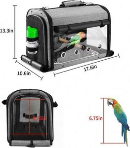 Sac de transport pour oiseaux, cage de voyage pour oiseaux avec support, sac à dos léger pour perroquet, sac de voyage portable pour oiseaux, sac pour animaux de compagnie - Product Image 2