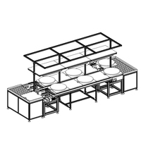 Werkseitig angepasste Produktions linie Montagelinie ESD Work Station Werkstatt Tisch mit rundem Plattenspieler