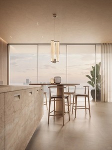 Mueble de Cocina Moderno con Puerta y Panel de MDF en Tono de Madera Clara, Superficie Fácil de Limpiar - Product Image 4