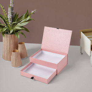 Customized Handmade <b>Recyclable</b> Luxury Double Layer Ribbon Drawer Gift <b>Box</b> For Cosmetics - Product Image 4