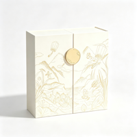 Boîte carrée rigide de luxe haut de gamme, nouvelle boîte cadeau portable en carton gris spécial, recyclable, vide, pour gâteaux de lune, destinée à l'industrie alimentaire