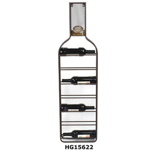 Wine Rack Connoisseurs Deluxe Large Black Metal Bottle Shape Wine Rack Storage Organizer Wine Rack