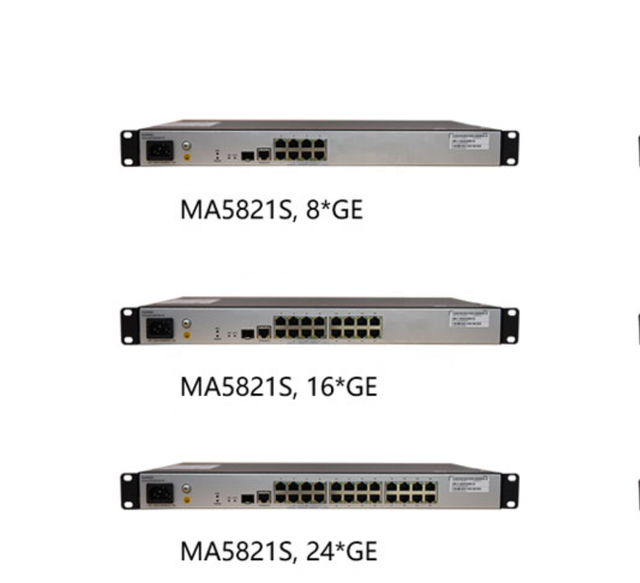 SmartAX MA5821S 8GE 8/16/24 FE/GE 24 Port 10G PON EPON XGPON GPON OLT MDU Onu Remote Optical Access Equipment