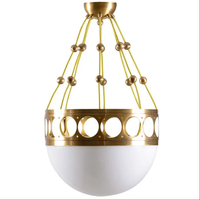 XZ lustre moderne en laiton hauteur réglable Original Palmette cristal lunettes Construction en fer pour l'éclairage de la chambre d'hôtel à la maison