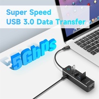 RSHTECH USB C Hub Adaptateur Multiport 5Gbps Lecteur de Carte SD/TF HDTV 4K @ 60Hz PD 100W 7 en 1 Type C USB C Hub pour PC Macbook