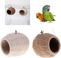 Nouveau Nid en Corde de Coton Chaud et Confortable pour Oiseaux – Idéal pour Perruches, Conures, Cockatiels, Canaris et Petits & Moyens Oiseaux