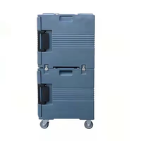 LYROE Restaurant Camping Lebensmittel Catering Edelstahl PE Lebensmittel Warm Cool Container Isolier box Wagen mit Riemens cheibe
