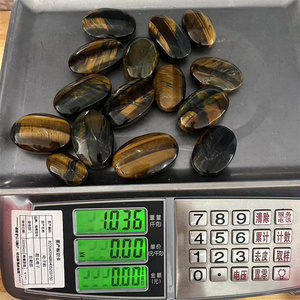 Bán buôn chữa bệnh thạch anh đánh bóng đá quý Palm đá màu xanh Tiger Eye cho trang trí - Product Image 6