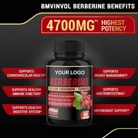 Biocaro Capsules de berbérine pour métabolisme sain du glucose OEM/ODM Supplément de chlorhydrate de berbérine à la cannelle de Ceylan pour adultes