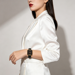 นาฬิกา CILOA รุ่น Black Square สำหรับผู้หญิง ปรับแต่งได้ แฟชั่นย้อนยุค คุณภาพสูง สวยงาม กันน้ำ นาฬิกาควอตซ์สำหรับใส่ทำงาน - Product Image 4