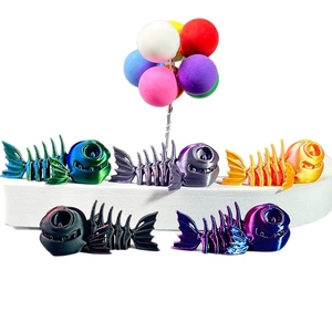 3D Printed Articulated Piranha <b>Toy</b> Fun Movable Skeleton Design for <b>Desk</b> Decor Fidget & Decompression - Product Image 6