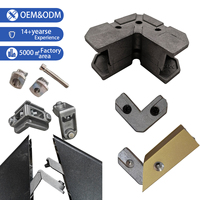 Connecteur d'angle interne en L en alliage d'aluminium durable pour quincaillerie de fenêtres et portes, vis pour joints de profilés en aluminium