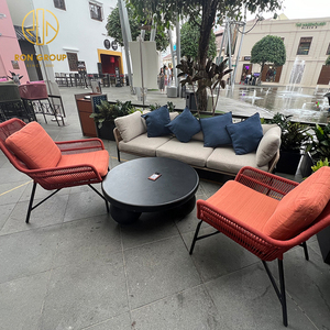 Restaurante al aire libre mesa cuadrada de mármol personalizado de altura media Silla de ratán muebles de asiento para café comercial <span class=keywords><strong>Bar</strong></span> uso - Product Image 4