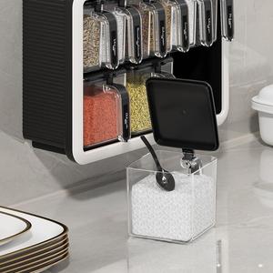 Caja de Especias de Plástico para Montar en la Pared, Recipientes Sellados para Especias, Sal y Condimentos - Product Image 2