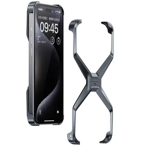 アルミ合金金属製電話ケースカバー2024ユニークなデザインタフな鎧iPhone15プロ最大14 13 12