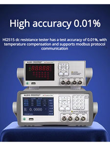 Testeur de résistance basse DC haute précision Huipu HL2515A utilise la méthode de mesure à quatre bornes avancée - Product Image 2